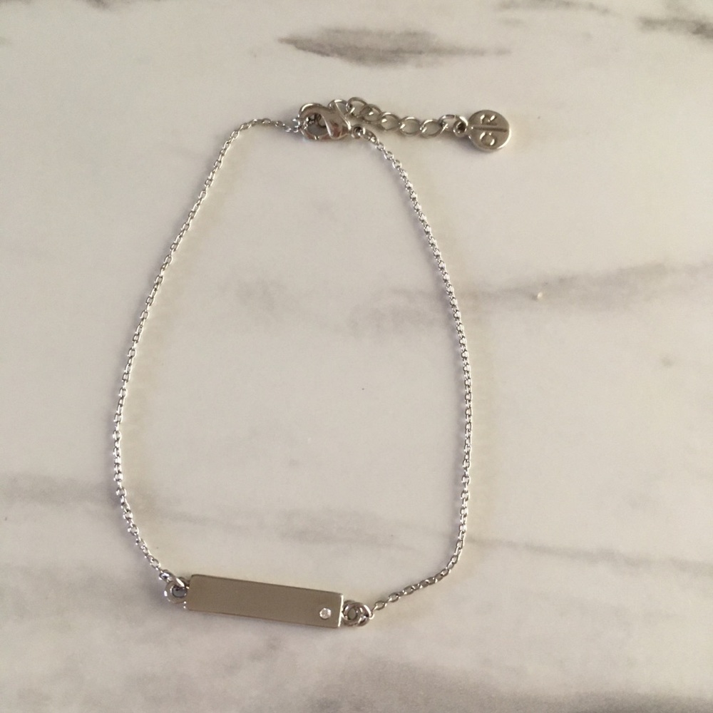 Minimalist Silver Bar Bracelet